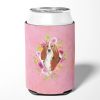 Basset Hound Style #2 Pink Flowers Can Hugger