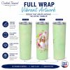 Afghan Hound Green Flowers Stainless Steel Skinny Tumbler