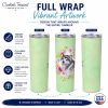 Alaskan Malamute Green Flowers Stainless Steel Skinny Tumbler
