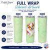 Basenji Green Flowers Stainless Steel Skinny Tumbler