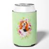 Basset Hound Green Flowers Can Hugger
