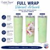 Bichon Frise #1 Green Flowers Stainless Steel Skinny Tumbler