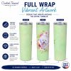 Bichon Frise #2 Green Flowers Stainless Steel Skinny Tumbler