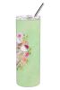 Chihuahua #2 Green Flowers Stainless Steel Skinny Tumbler