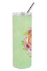 Chow Chow #1 Green Flowers Stainless Steel Skinny Tumbler