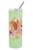 Chow Chow #1 Green Flowers Stainless Steel Skinny Tumbler