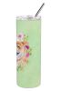 Chow Chow #2 Green Flowers Stainless Steel Skinny Tumbler
