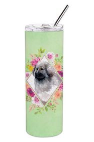 Moscow Watchdog Green Flowers Stainless Steel Skinny Tumbler