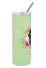 Newfoundland 1 Green Flowers Stainless Steel Skinny Tumbler