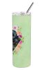 Newfoundland 1 Green Flowers Stainless Steel Skinny Tumbler