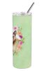 Thai Ridgeback Green Flowers Stainless Steel Skinny Tumbler