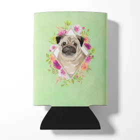 Pug Style #2 Green Flowers Can Hugger