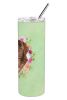 Newfoundland Green Flowers Stainless Steel Skinny Tumbler