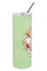 Lab - Yellow - Green Flowers Stainless Steel Skinny Tumbler