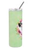 Dalmatian Green Flowers Stainless Steel Skinny Tumbler