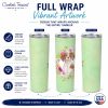 Brittany Green Flowers Stainless Steel Skinny Tumbler