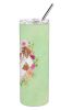 Brittany Green Flowers Stainless Steel Skinny Tumbler