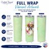 Boxer Green Flowers Stainless Steel Skinny Tumbler