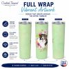 Bernese Mountain Dog 1 Green Flowers Stainless Steel Skinny Tumbler