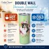 Bernese Mountain Dog 1 Green Flowers Stainless Steel Skinny Tumbler