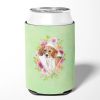 Beagle 3 Green Flowers Can Hugger