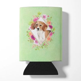 Beagle 3 Green Flowers Can Hugger