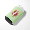 Basset Hound 3 Green Flowers Can Hugger