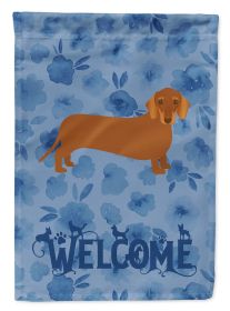 Dachshund 1 Welcome House Flag