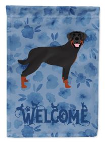 Rottweiler 1 Welcome House Flag