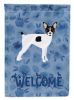 Toy Fox Terrier 1 Welcome House Flag