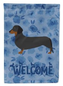 Dachshund 2 Welcome House Flag