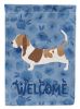Basset Hound 4 Welcome House Flag