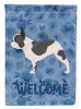 French Bulldog 2 Welcome House Flag
