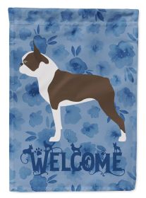 Boston Terrier 3 Welcome House Flag