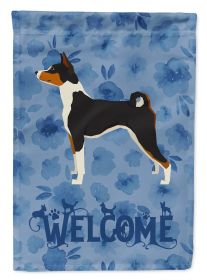 Basenji 3 Welcome House Flag