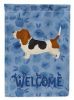 Basset Hound 5 Welcome House Flag