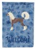 Chinese Crested 2 Welcome House Flag