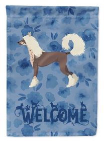 Chinese Crested 2 Welcome House Flag