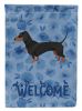 Dachshund 3 Welcome House Flag