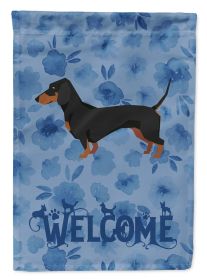Dachshund 3 Welcome House Flag