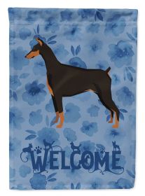 Doberman 4 Welcome House Flag