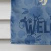 French Bulldog 3 Welcome House Flag