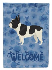 French Bulldog 3 Welcome House Flag