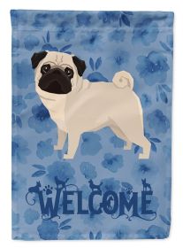 Pug 3 Welcome House Flag