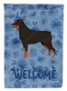 Rottweiler 3 Welcome House Flag