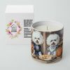 Bichon Frise Fall Kitchen Pumpkins Decorative Soy Candle