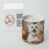 Westie/West Highland White Terrier Fall Kitchen Pumpkins Decorative Soy Candle