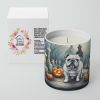 Bulldog Spooky Halloween Decorative Soy Candle