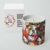 Bulldog Cozy Christmas Decorative Soy Candle