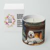 Old English Sheepdog Cozy Christmas Decorative Soy Candle
